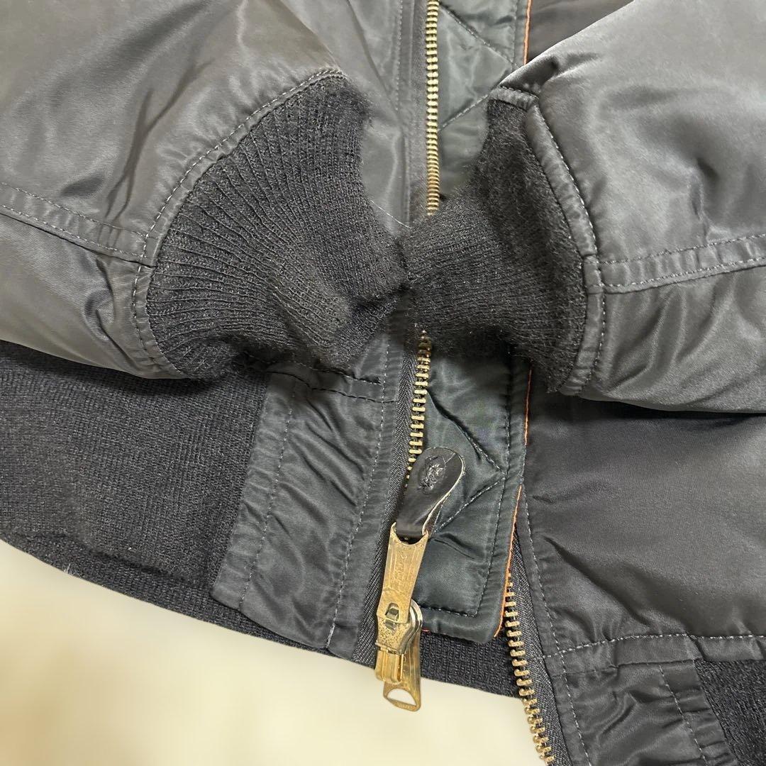 USA製 ALPHA MA-1 希少ブラック　 IDEAL フライトジャケット