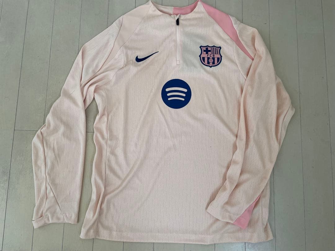 バルセロナ ドリルトップ25-26 XSピンクxネイビー上下 新品