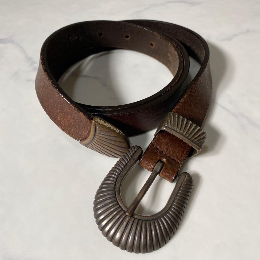 【良品】WILLIAM　ウエスタンベルト　 ビームス エフコラボ　レザー　別注