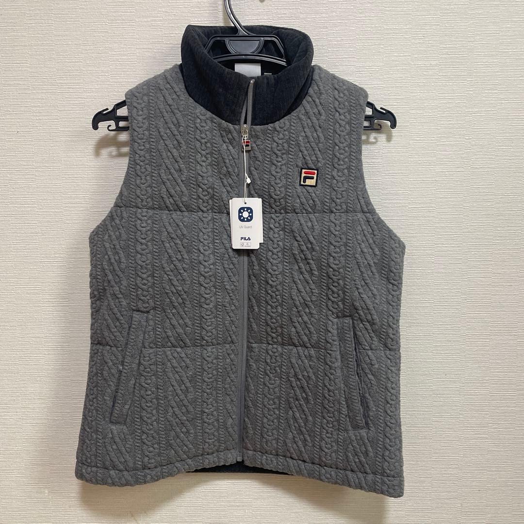 FILA グレー vl2977 M キルティング ベスト　テニス　ゴルフ