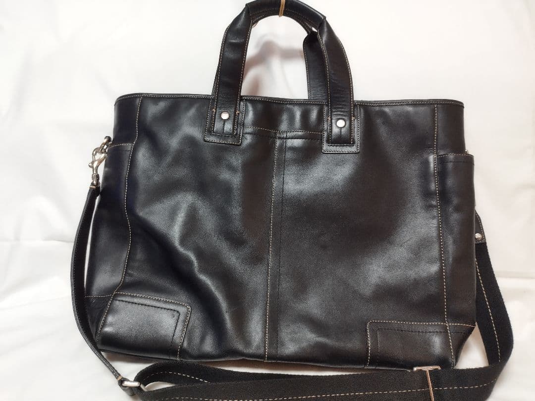 (4910)COACHトランスアトランティックビジネストートバッグ　ユーズド良品