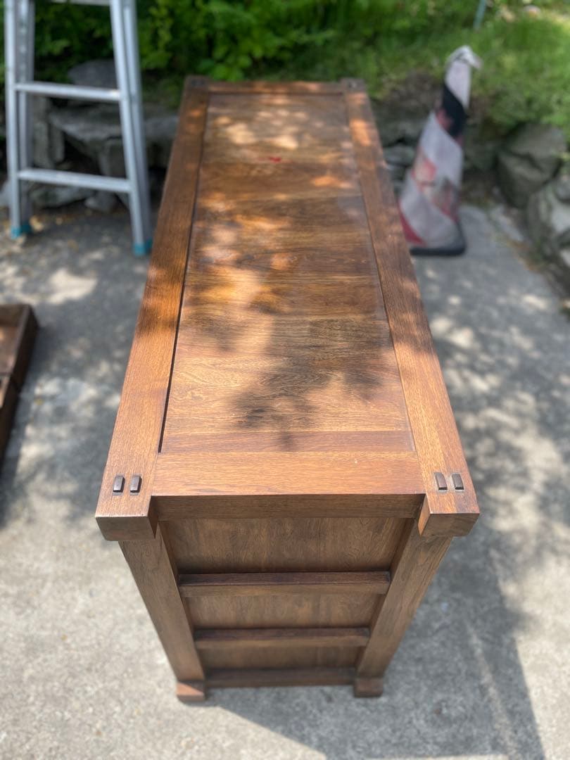 天然木 民芸家具 和箪笥 和風チェスト 水屋箪笥 引き戸付き 収納箪笥 小引出し