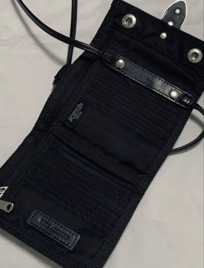 PORTER TOGAコラボ　ブラック 三つ折り財布