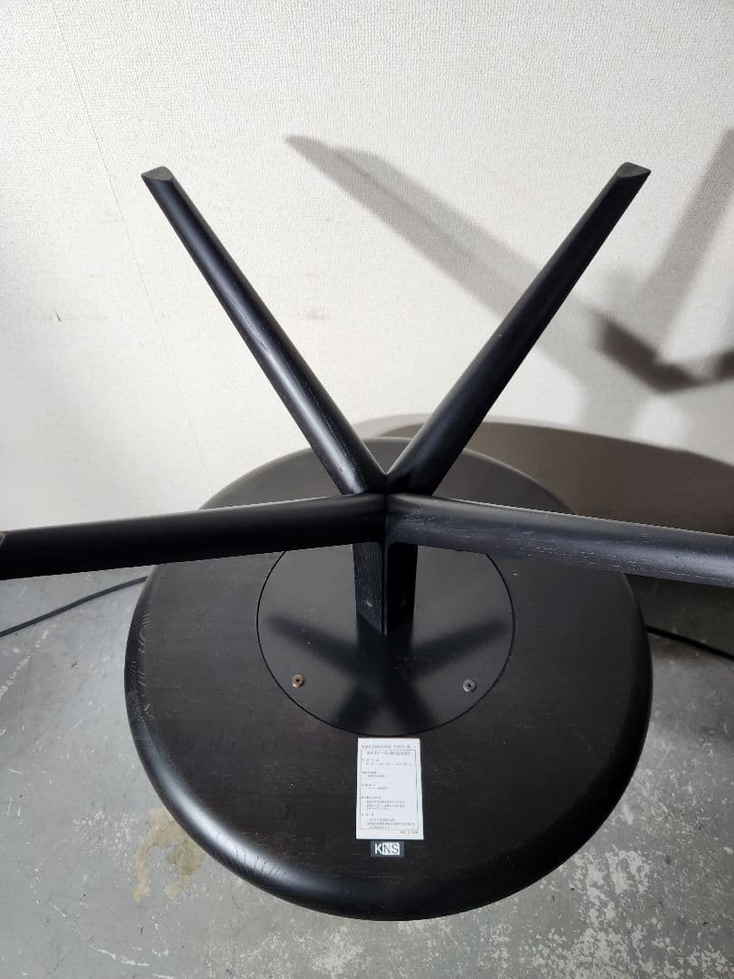 カリモク家具/スカウトビストロローテーブル：/BLACK/Φ700