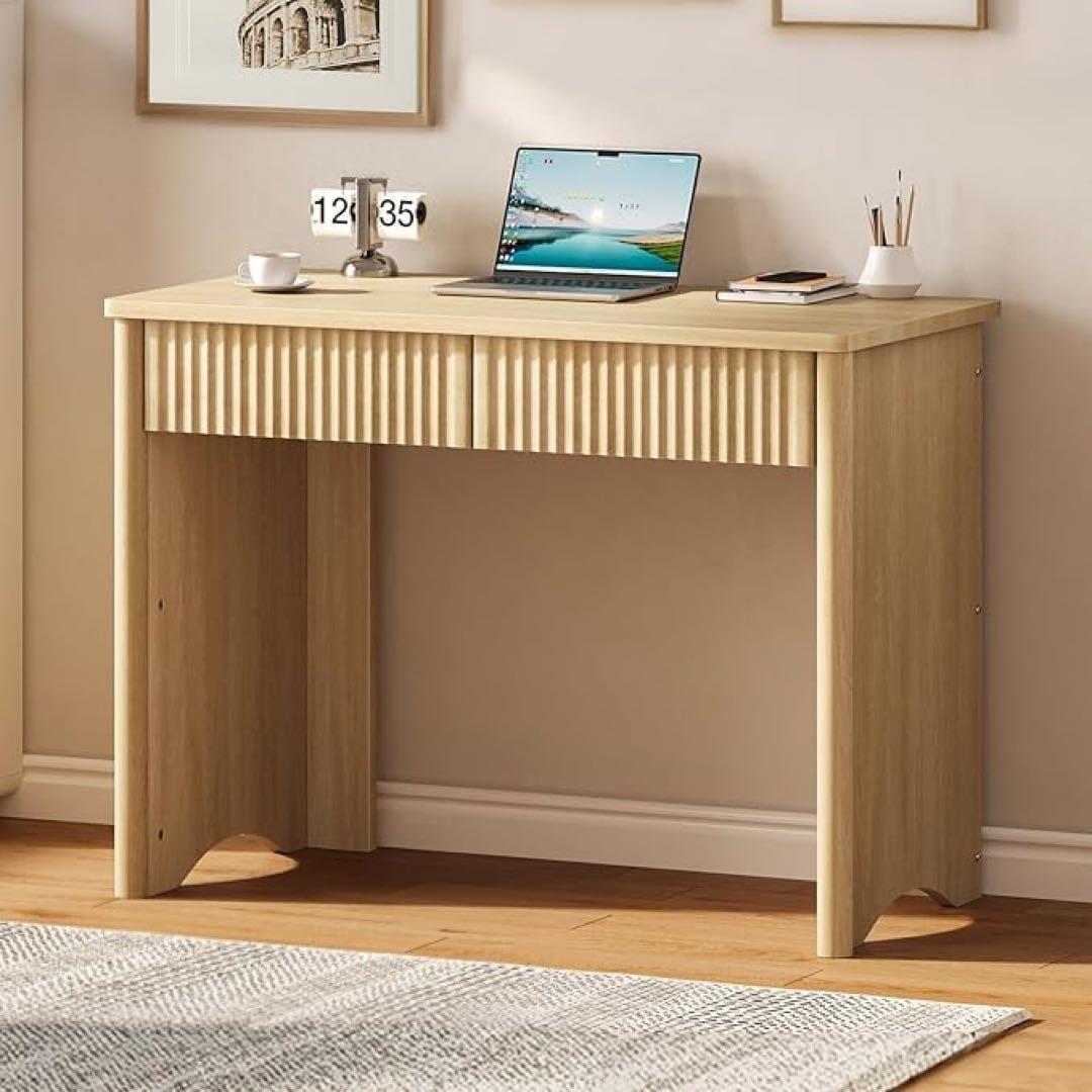 北欧調引き出し付き 勉強机 幅100×奥行50×高さ73cm シンプルデスク