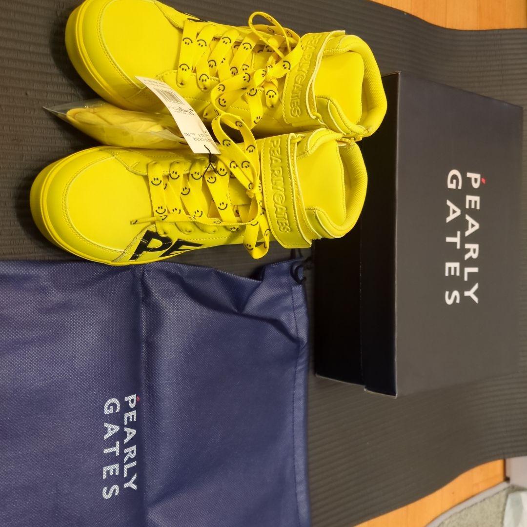 PEARLY GATES イエロー ハイカットシューズ