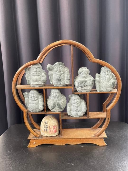 【ヤマモ】ミニ七福神(御影石)