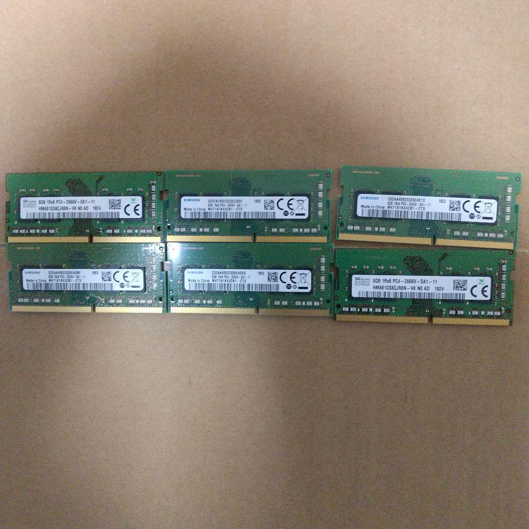 SK Hynix 8GB DDR4 2666MHz 6枚