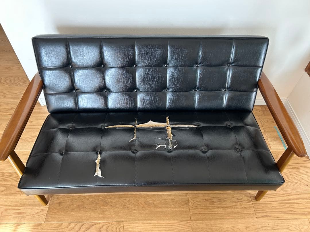 カリモク60 Ｋチェア　２シーター　スタンダードブラック　引取り限定