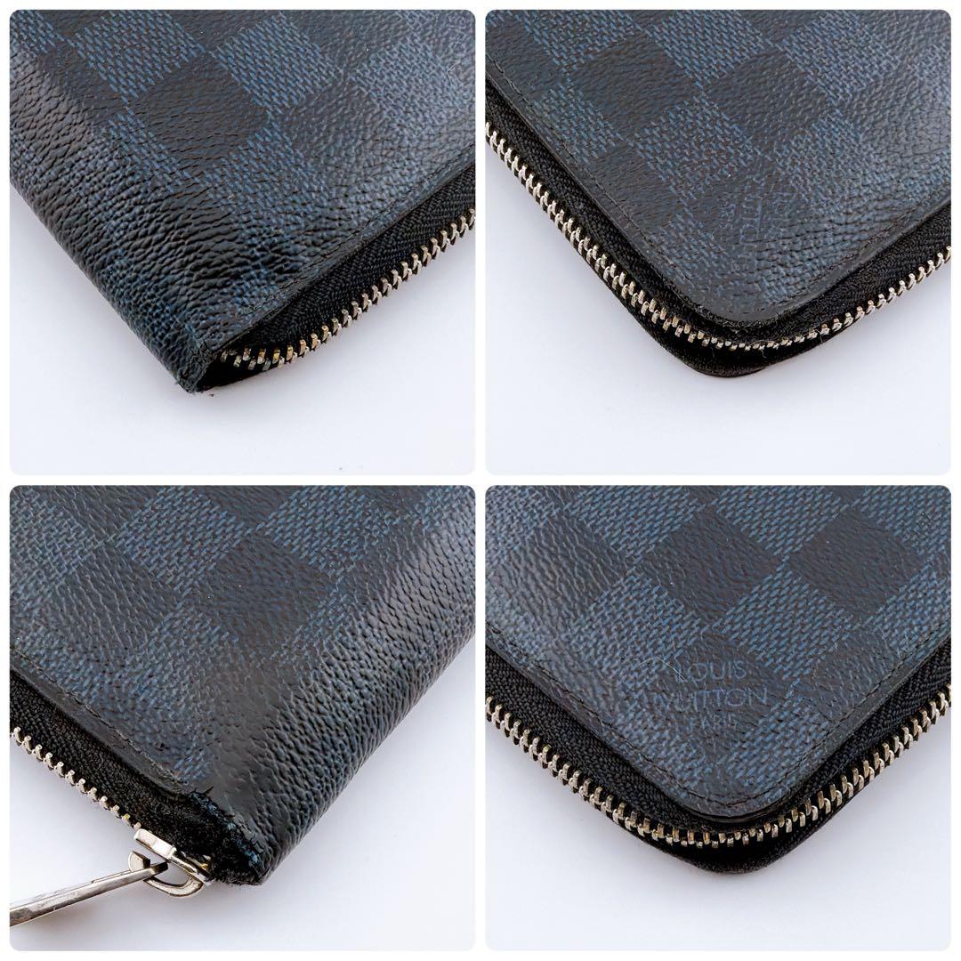 【良品】ルイヴィトン ダミエ グラフィット ヴェルティカル 長財布 コバルト