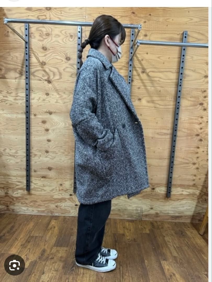 【お値下げ】♡ROSIEE ロージー♡軽量裏起毛ヘリンボーン　コクーンコート