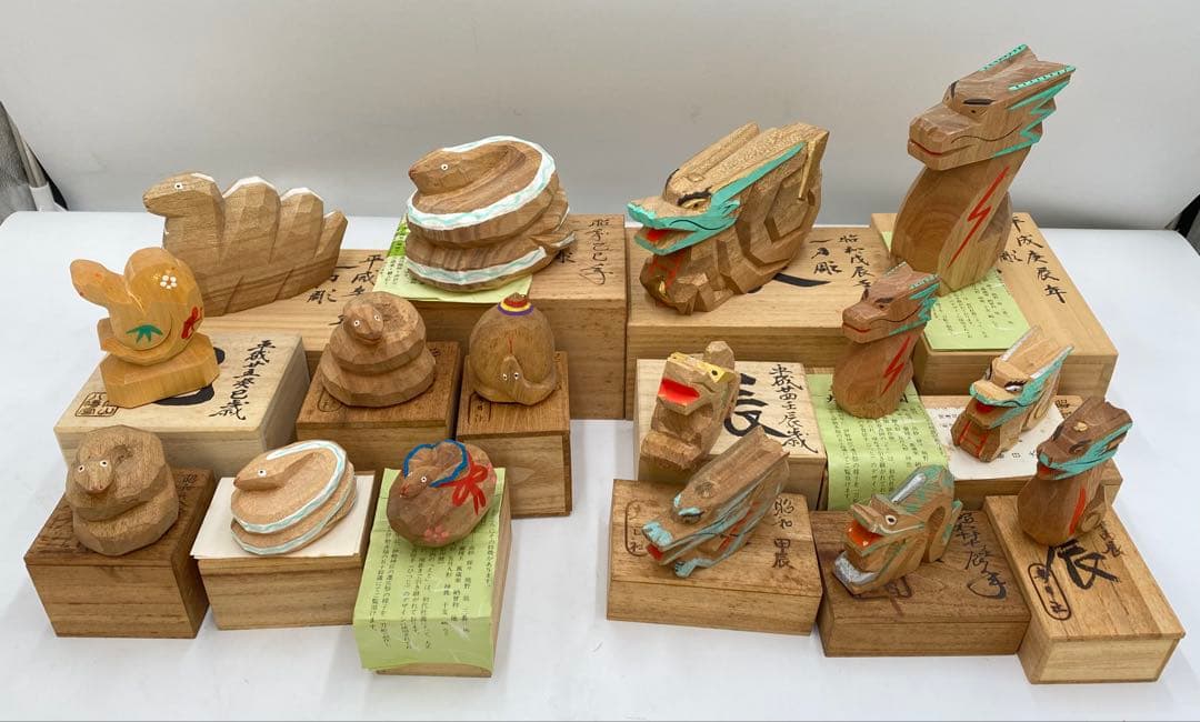 専用　奈良一刀彫り まとめ売り 干支 78体 共箱
