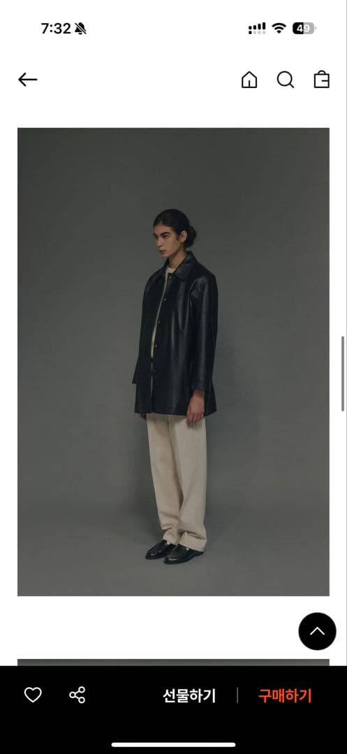 NOTHING WRITTEN ブラックレザーコート