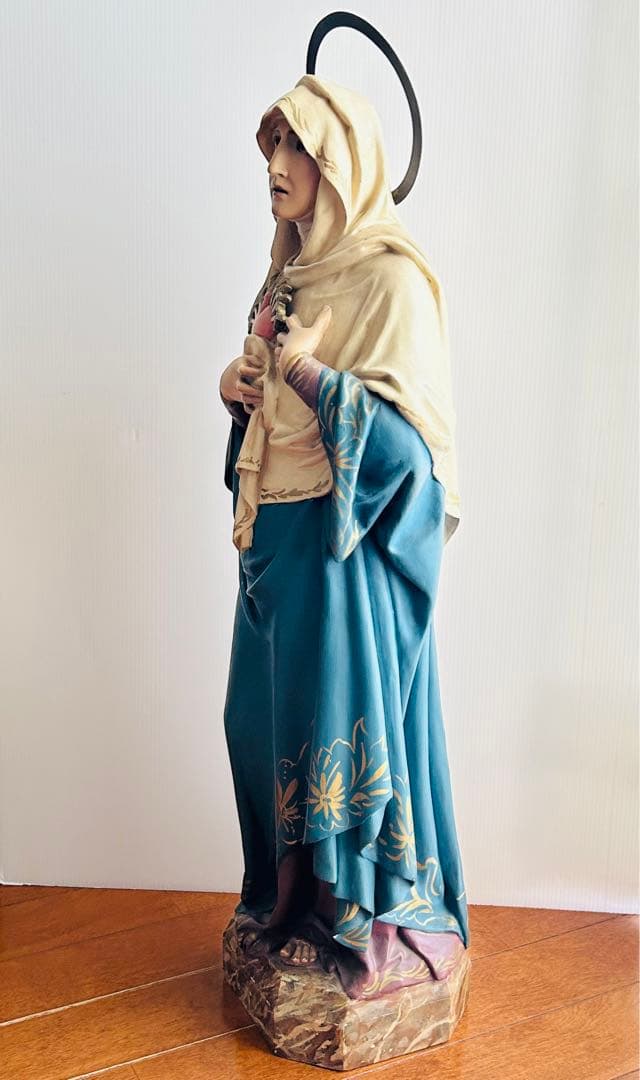 【超超希少激安66cm】✞悲しみの聖母マリア像　マーテル・ドロロサ像　宗教彫刻