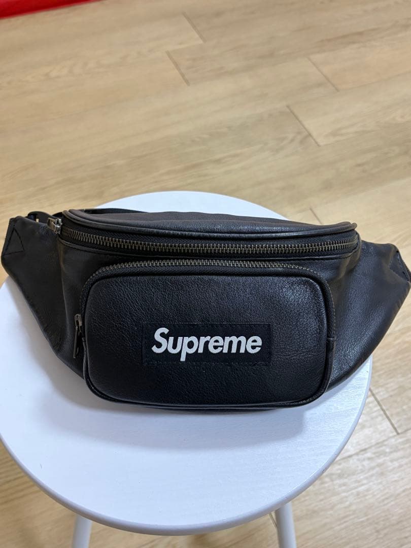 バッグ SUPREME Leather Waist Bag 17ss