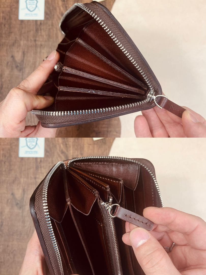 サドルレザー ラウンドファスナー メンズ財布 長財布 本革 ハンドメイド YKK