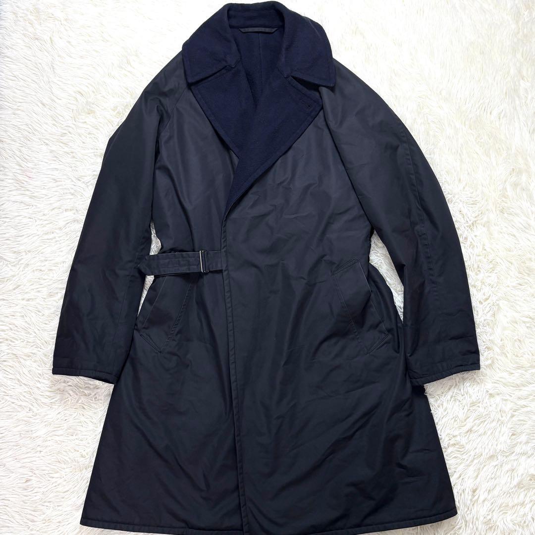 【美品】comoli タイロッケンコート 15AW ネイビー ウールナッピング