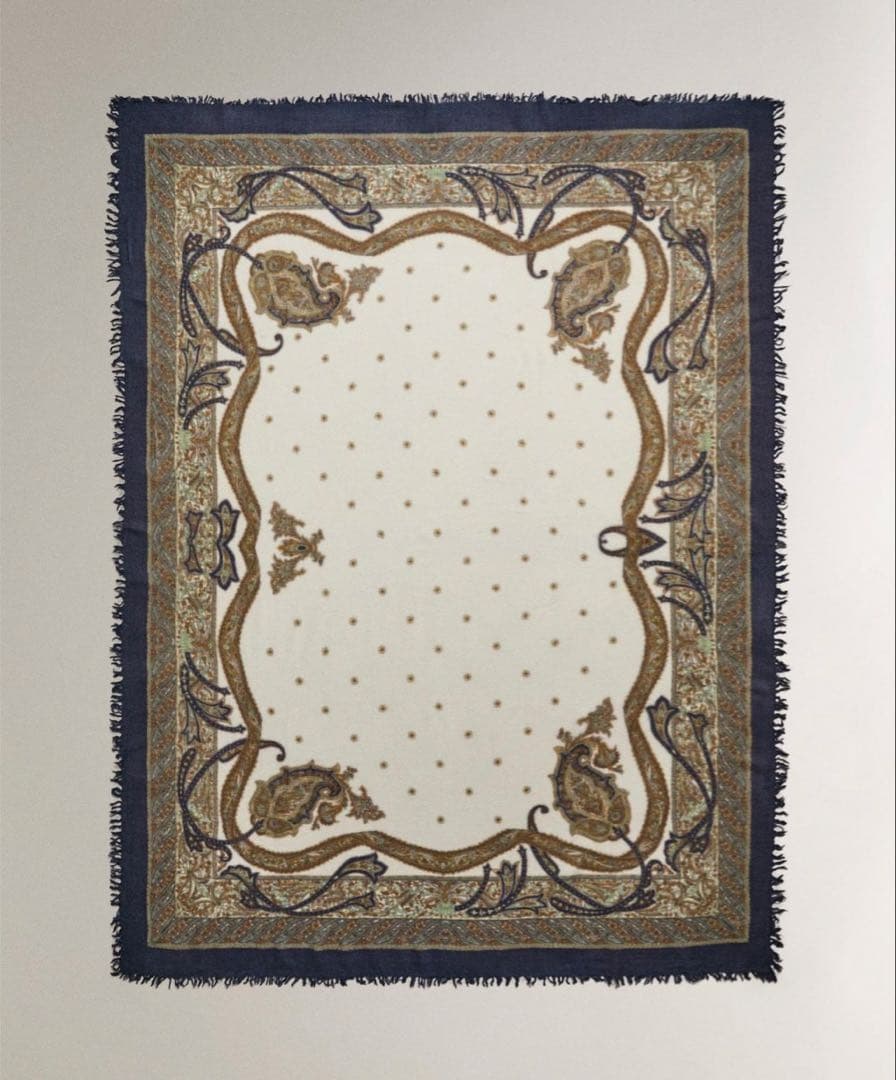 新品　完売品　ZARA ウール　ブランケット　マルチカバー　新作