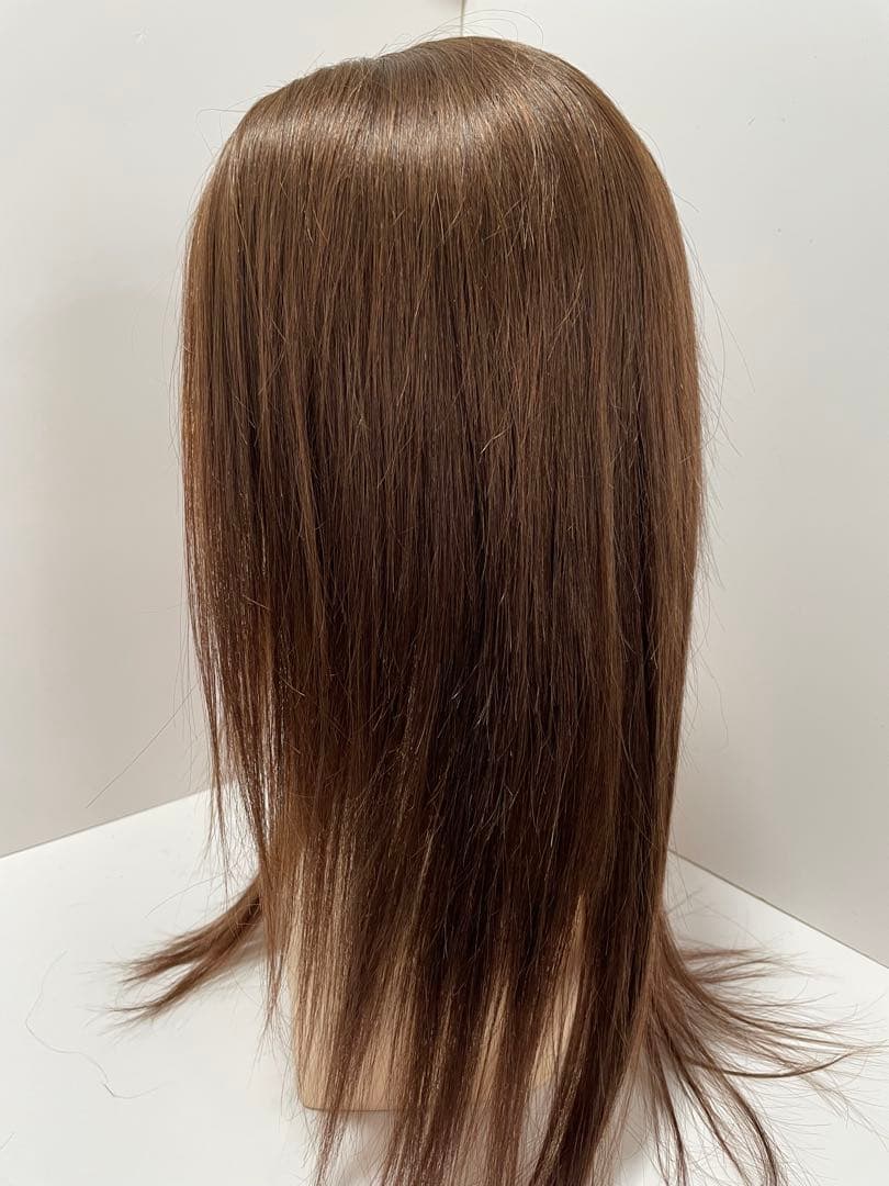 フルウィッグ人毛100%人毛ウィッグ医療ウィッグロングストレート広い頭皮Lサイズ