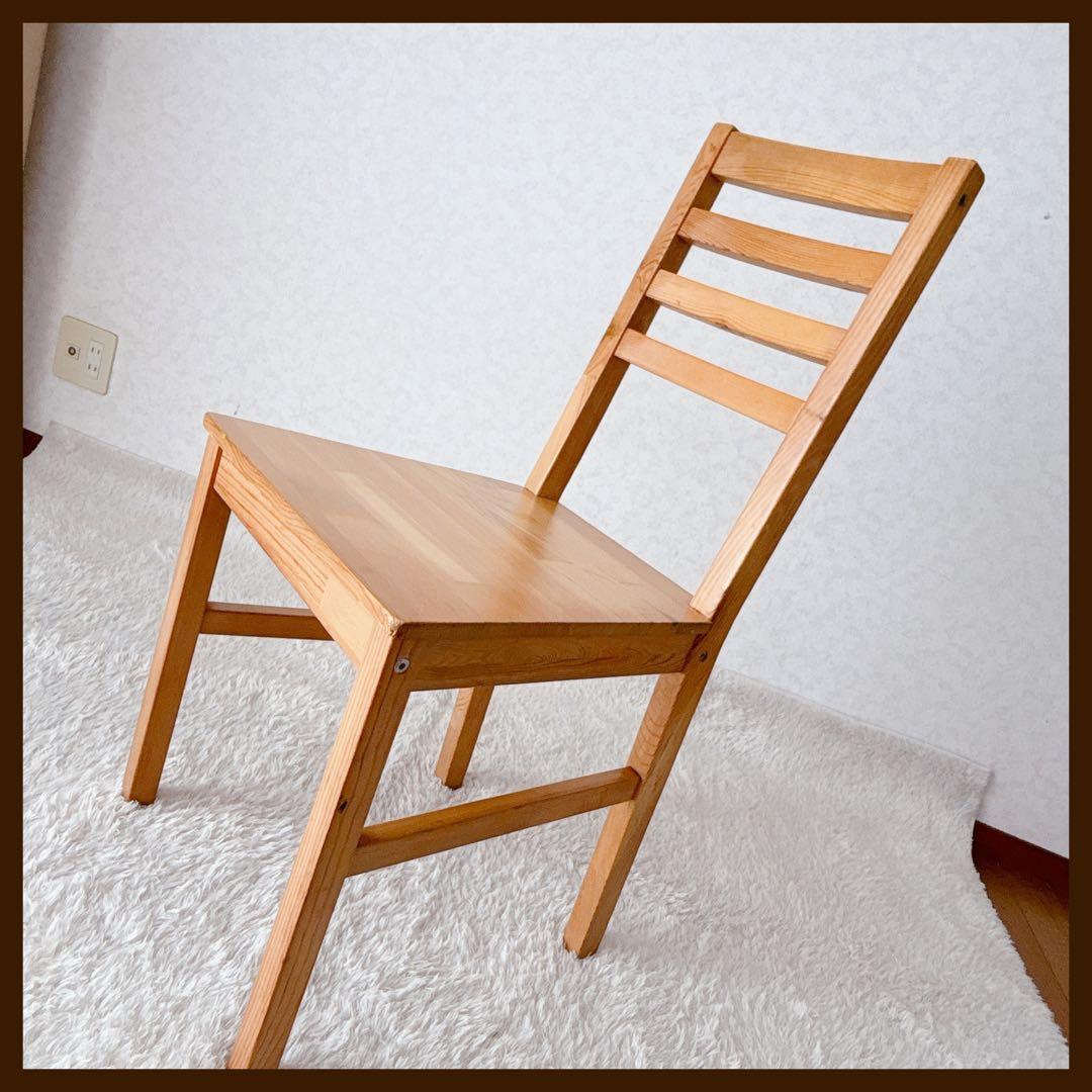 美品】天然木 ダイニング リビング スラットバックチェア カントリー