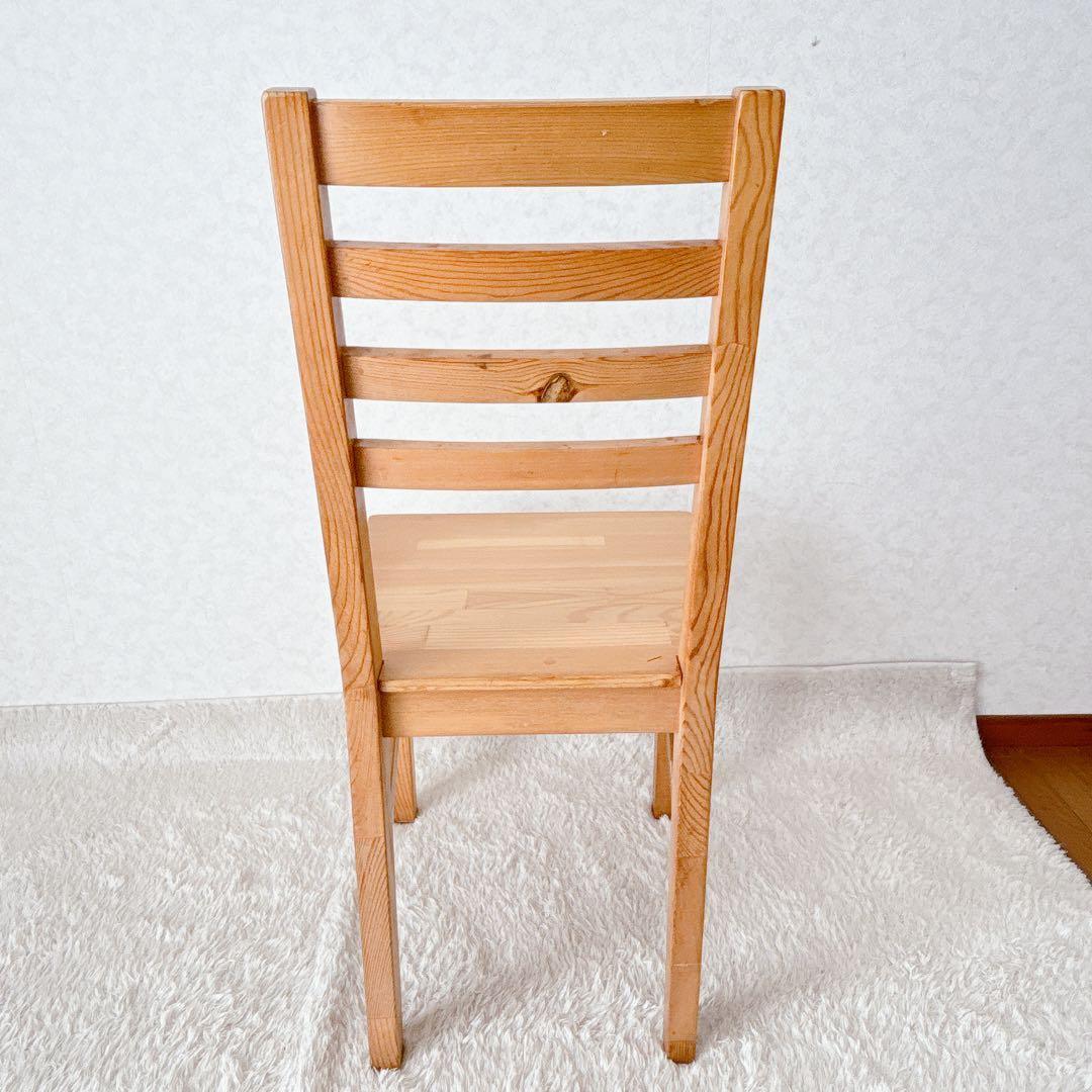 美品】天然木 ダイニング リビング スラットバックチェア カントリー