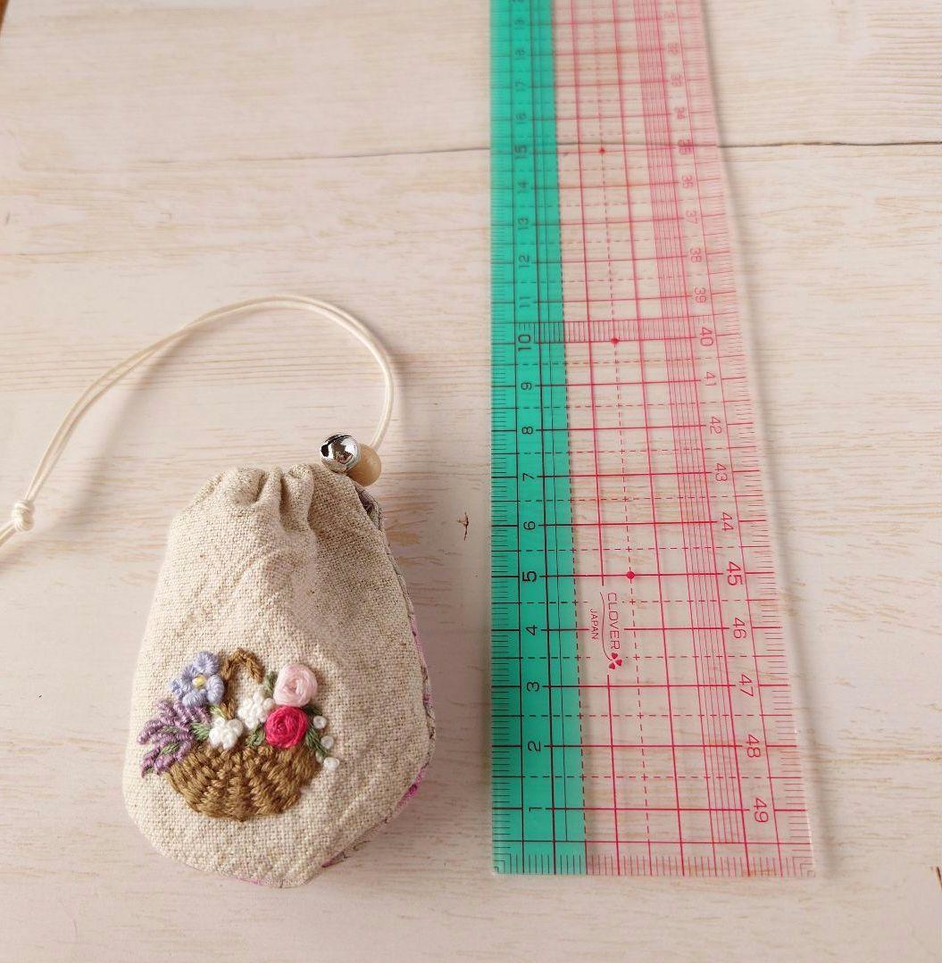 ちっちゃなりんりんお守りサシェ /巾着サシェ【フラワーバスケット】