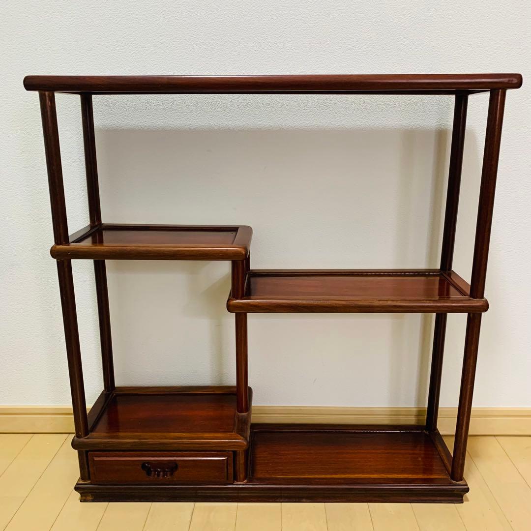 違い棚 茶棚 茶箪笥 飾り棚 置物棚 台 引き出 し 木製 和風 家具