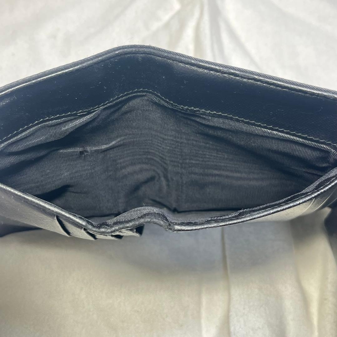 正規品　PRADA プラダ　三つ折り財布　三角プレート　ブラック　ナイロン