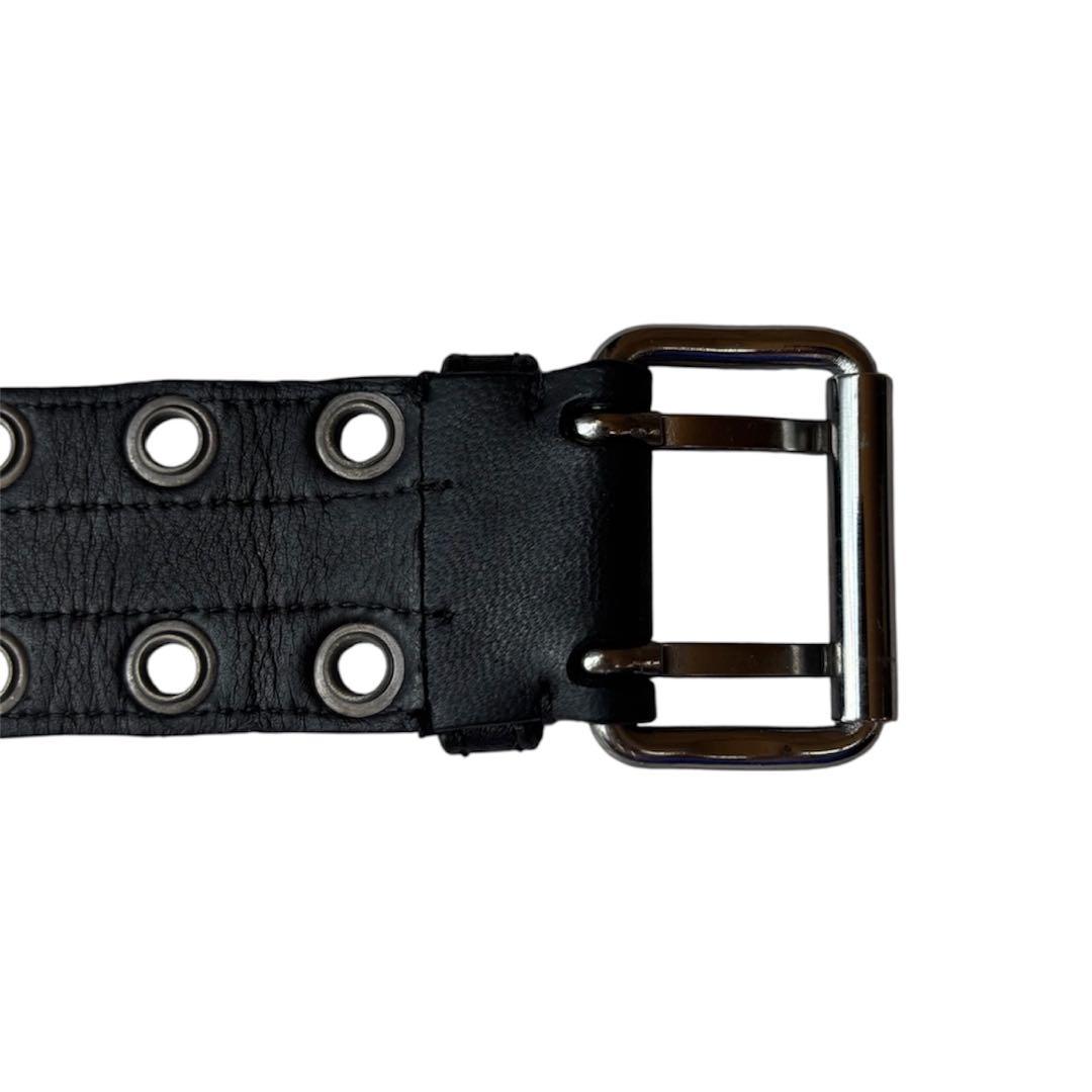 PRADA レザー ダブルアイレット ロゴ ブレスレット