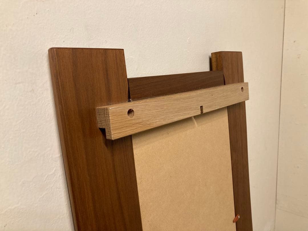 家具工房 雉子舎 ウォールナット 無垢材 台付 ウォールミラー 壁掛け 姿見