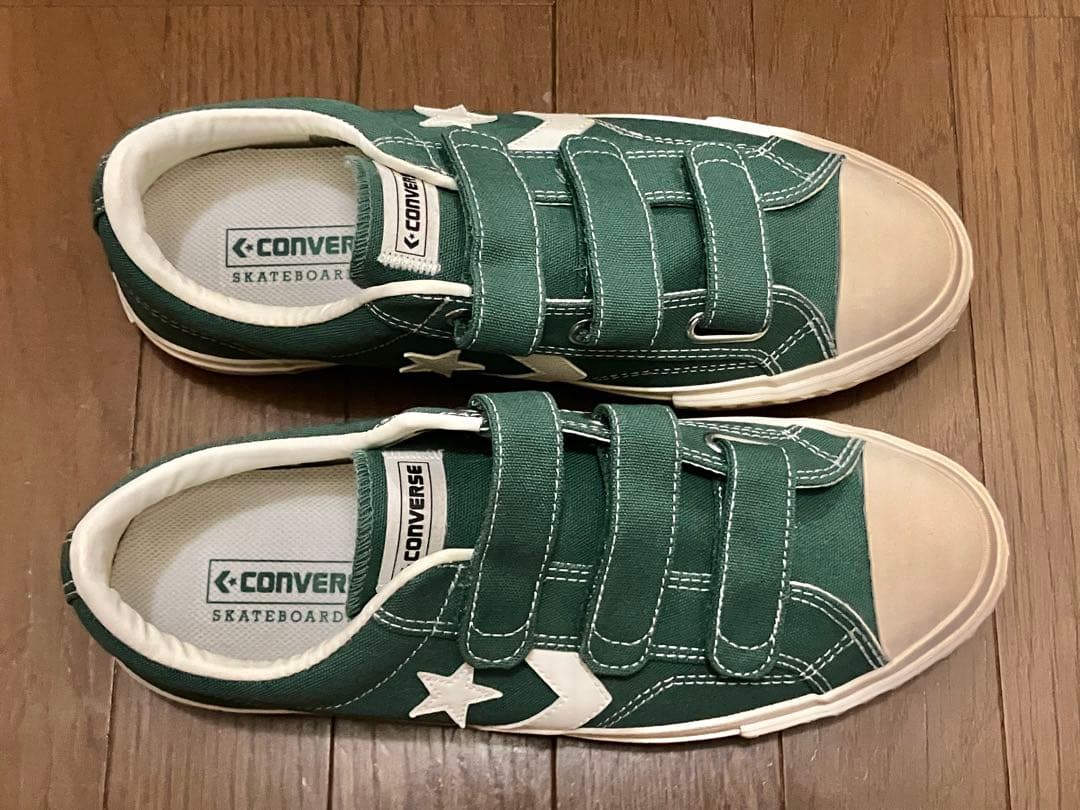 貴重 新品未使用 CONVERSE グリーン ベルクロシューズ 28センチ