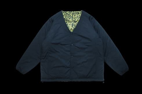 WAX　Reversible nyron cardigan ブラック