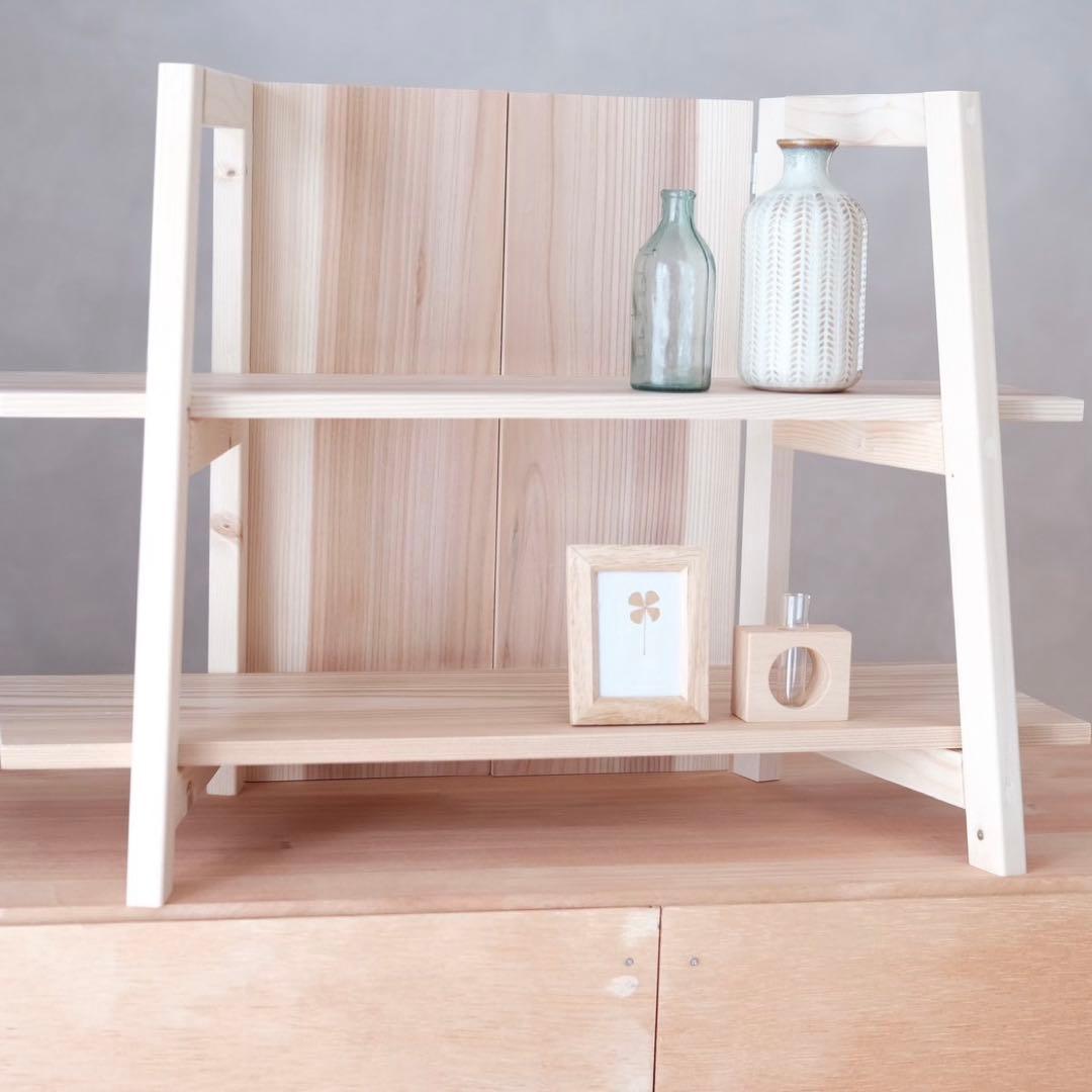 【週末割引】イベント什器　軽量　2段　マルシェ　ディスプレイ　折りたたみ