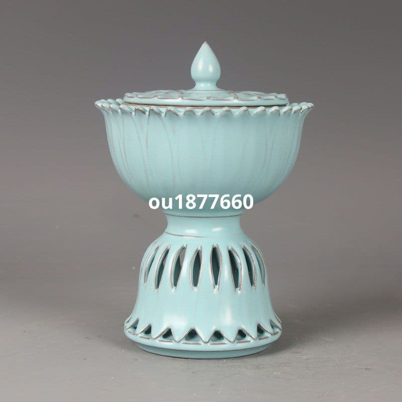 汝窯 青磁 香炉 陶器 陶芸 香道具 仏具 官窯 青釉