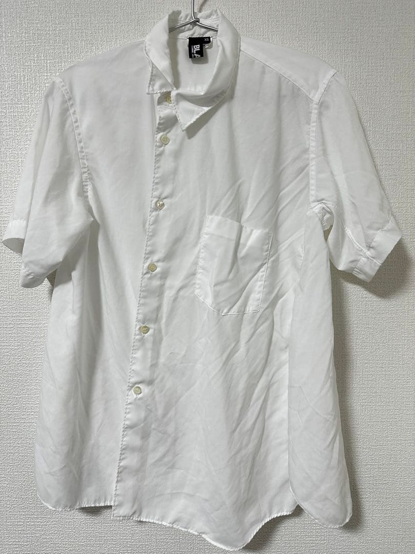 24ss 定番 エステルバイヤス半袖シャツ　ブラックコムデギャルソン