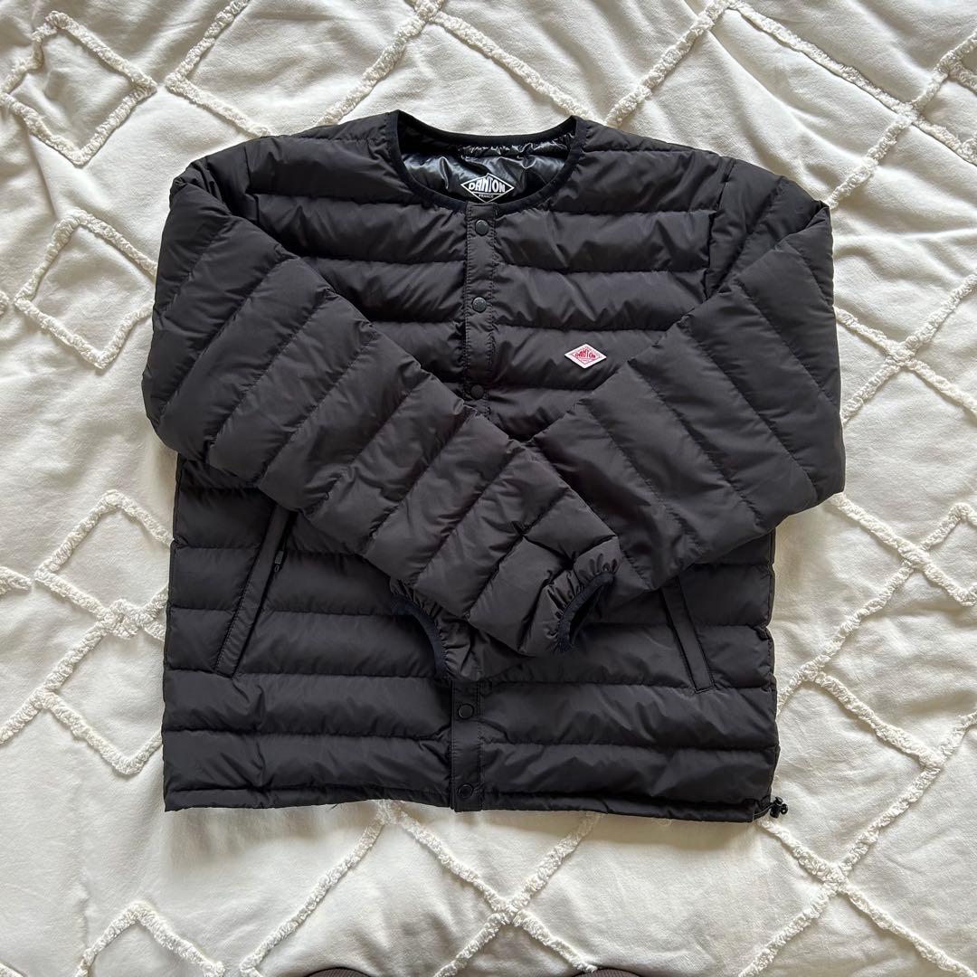 DANTON/ダントン　インナーダウン クルーネックダウンジャケット 黒　s