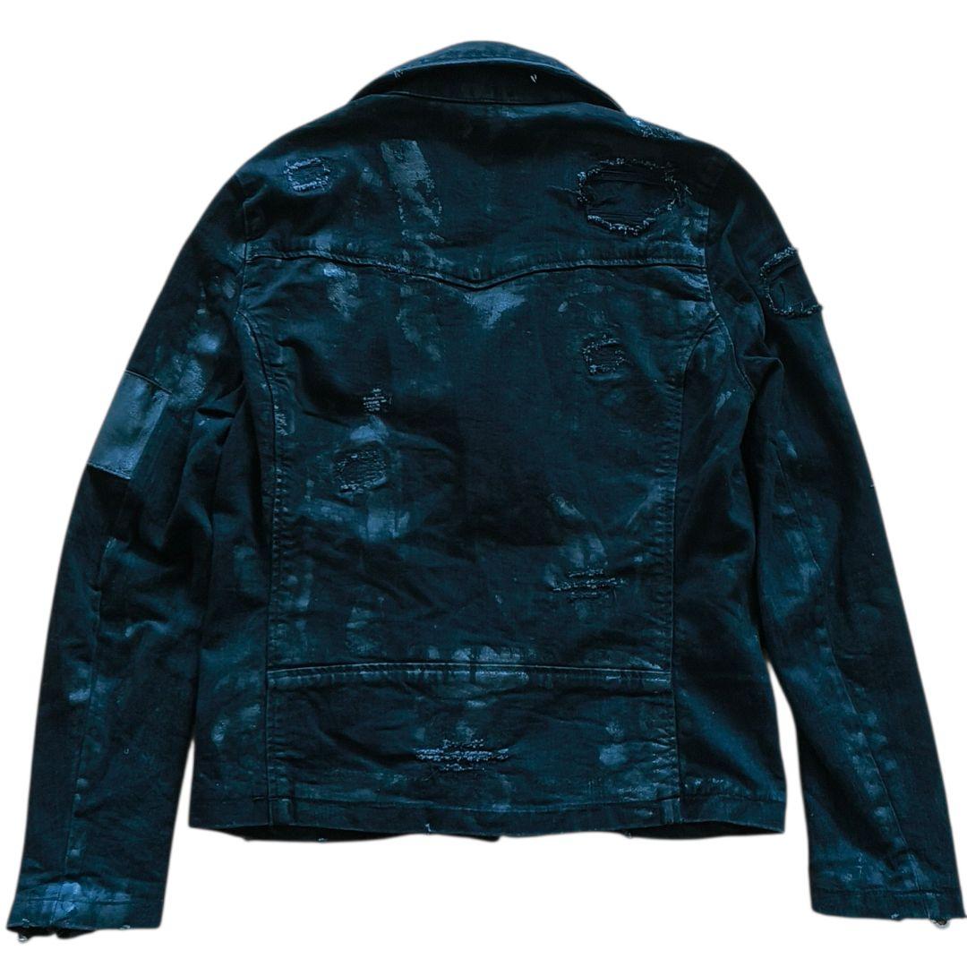 レア✨️NO ID.×OVERDESIGN ストレッチデニム WライダースJKT