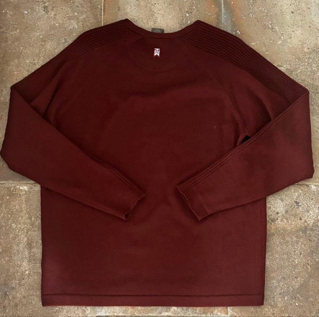 【希少】NIKE GOLF TIGER WOODS 長袖 セーター バーガンディ