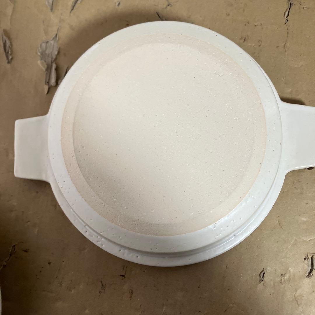 長谷園　ビストロ　土鍋　白