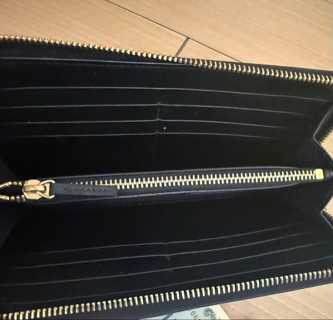 VERSACE 黒 レザー 長財布