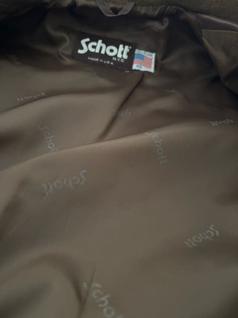 ★Schott 牛革 3L ショット(48)焦茶色