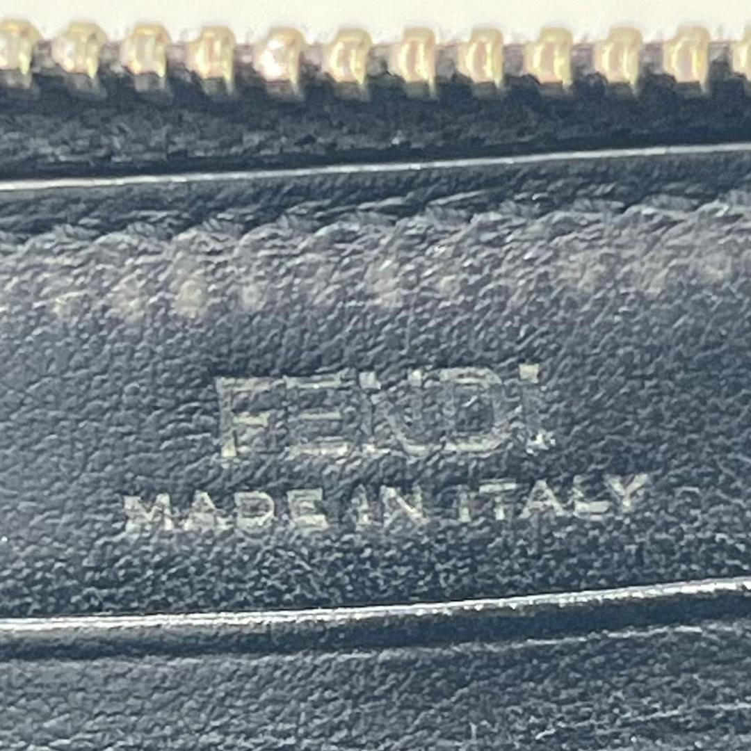 フェンディ ダイアゴナル　FF ズッカ柄 長財布 ブラック　イエロー レザー