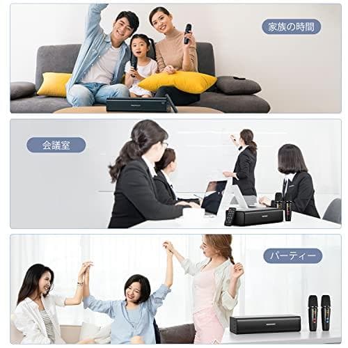 THOMSON カラオケセット 拡声器 ワイヤレスマイク2本付き PAセット p