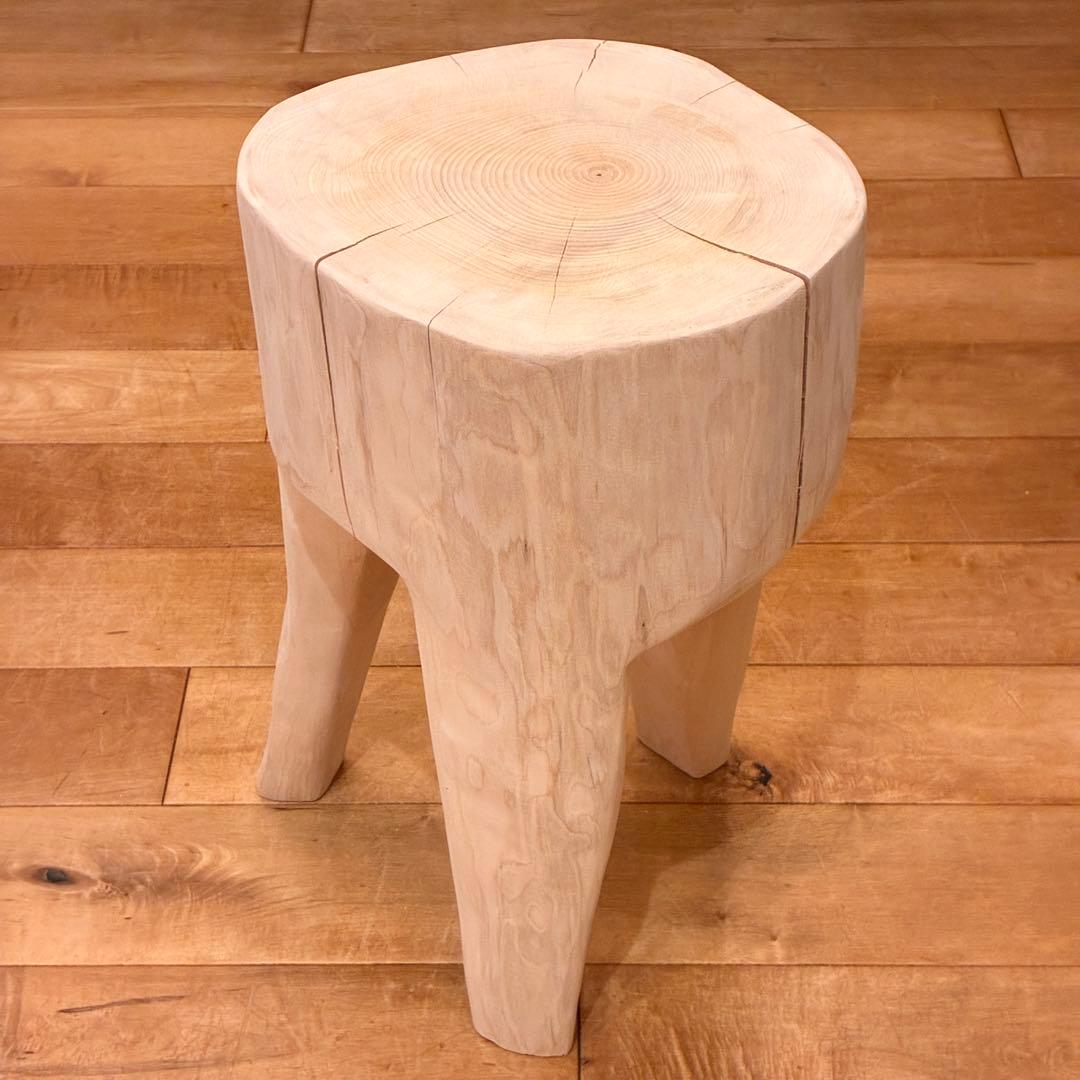 槙　丸太 スツール　3本脚　　No.1561