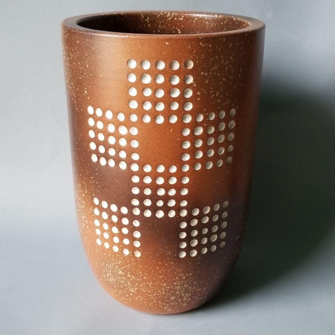 信楽焼傘立て  ポイントメッシュ 高さ４７cm