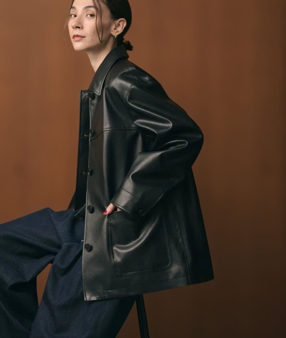 今季BEAUTY&YOUTH UNITED ARROWSレザーライク ジャケット