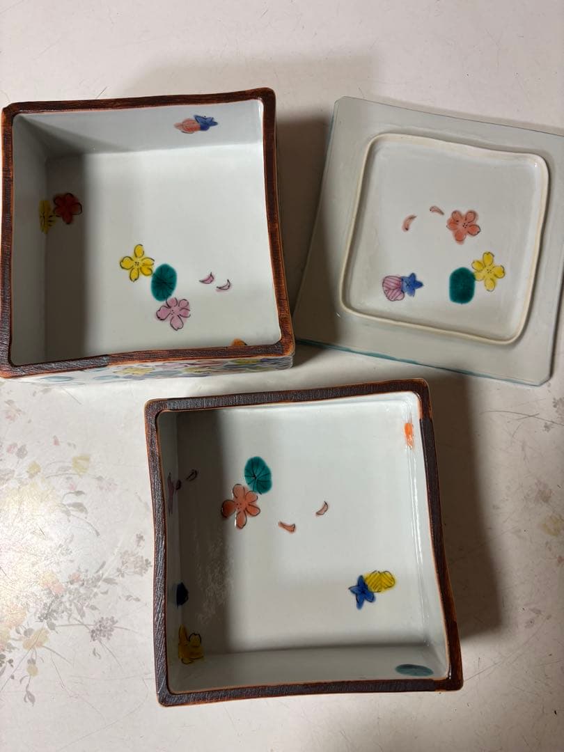 永井麻美子さん　九谷焼　二段重　新品