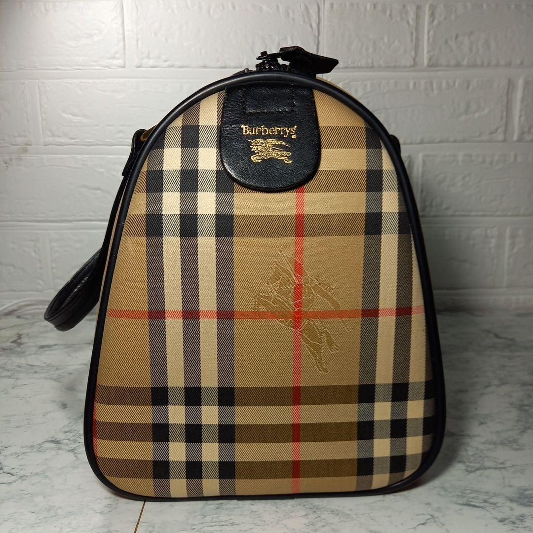 Burberrys　バーバリー　ノバチェック　ボストンバッグ　シャドーホースロゴ