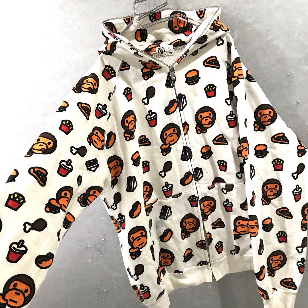 00s A BATHING APE BABY MILO スウェット パーカー Ｌ