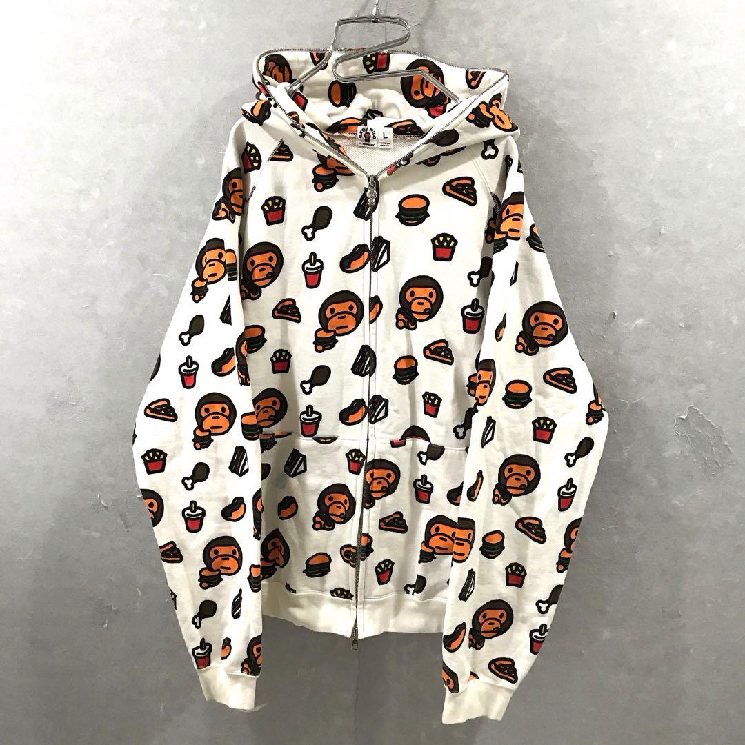 00s A BATHING APE BABY MILO スウェット パーカー Ｌ